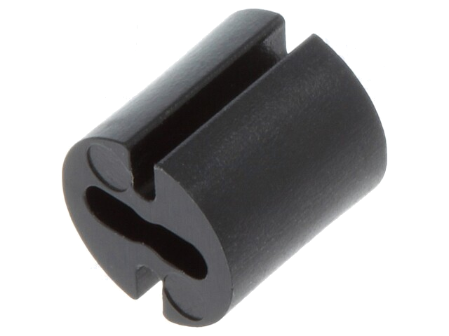 Afstandbus; LED; Øext: 4,8mm; ØLED: 3mm; L: 5mm; zwart; UL94V-0 Afstandbus; LED; Øext: 4,8mm; ØLED: 3mm; L: 5mm; zwart; UL94V-0